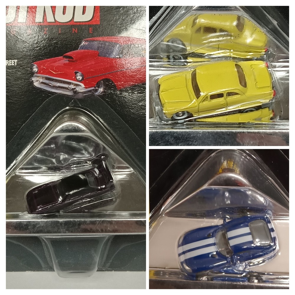 (3) Blue White Stripe Dodge Purple Superbird Yellow Chevy Racing Champion 1:144