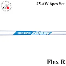 Nippon Shaft N.S.Pro Zelos7 Steel Iron Shafts #5-W 6 Set Flex R Taper Tip .355