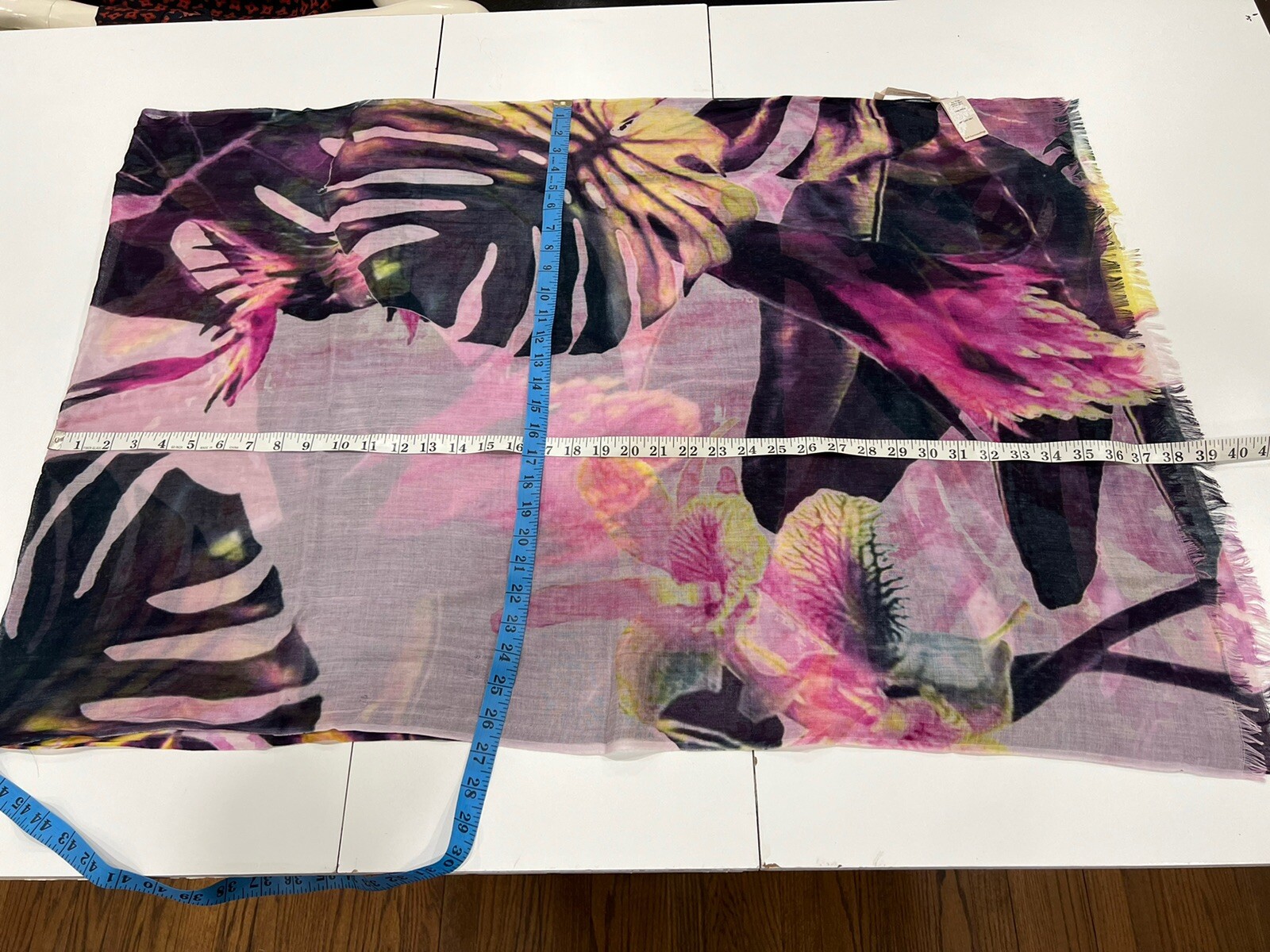 Soft Surroundings Rectangular Scarf Wrap Floral 1… - image 3