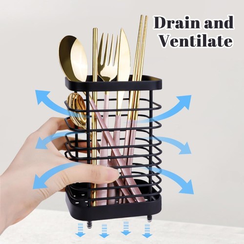 Kitchen Drawer Organizer Stainless Steel Storage Utensil Holder Cooking Cutlery - Picture 2 of 7