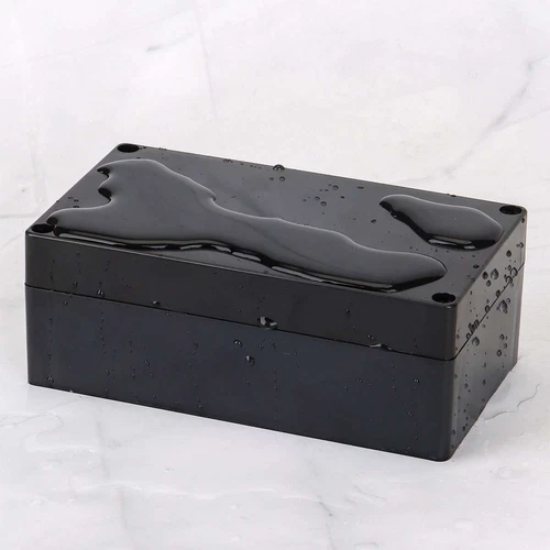 Caja de conexiones eléctricas a prueba de polvo hágalo usted mismo caja de proyectos de plástico negro impermeable - Imagen 6 de 13