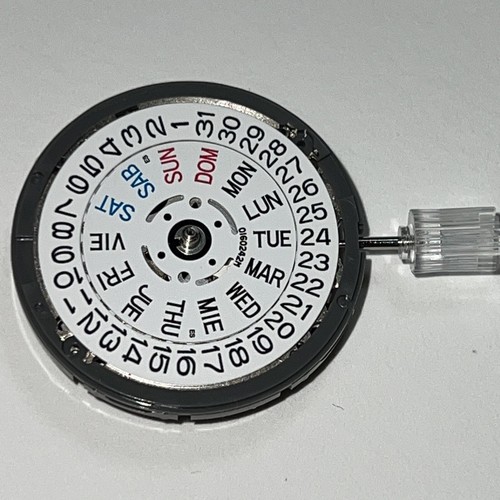 Seiko TMI NH36 Movement - Black on White Day & Date at 3 - 24 Jewels - Picture 1 of 3