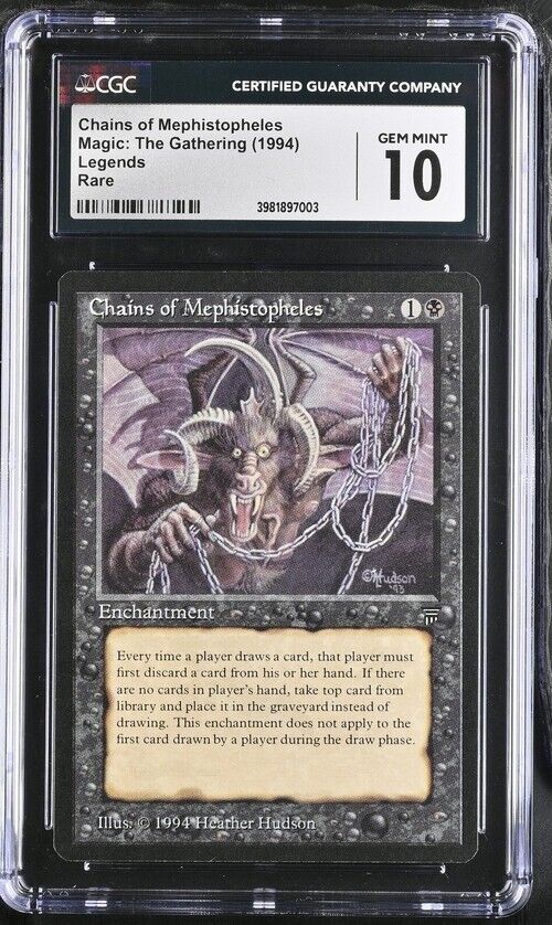 CHAINS OF MEPHISTOPHELES Legends MtG CGC 10 Graded GEM MINT CHAINS OF MEPHISTOPHELES Legends MtG CGC 10 Graded GEM MINT