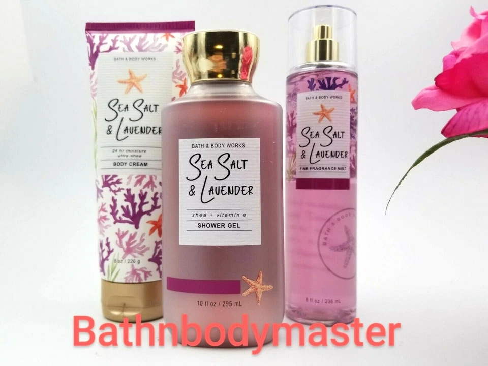 BATH & BODY WORKS Bath and Body Works SEA SALT LAVENDER Mist Lotion Shower Gel Bath *U Choose*
