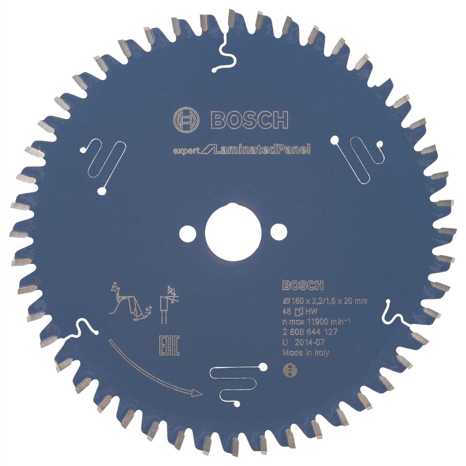 Bosch Circular saw blade Expert Laminated Panel 160x20x2,2 mm, 48 2608644127