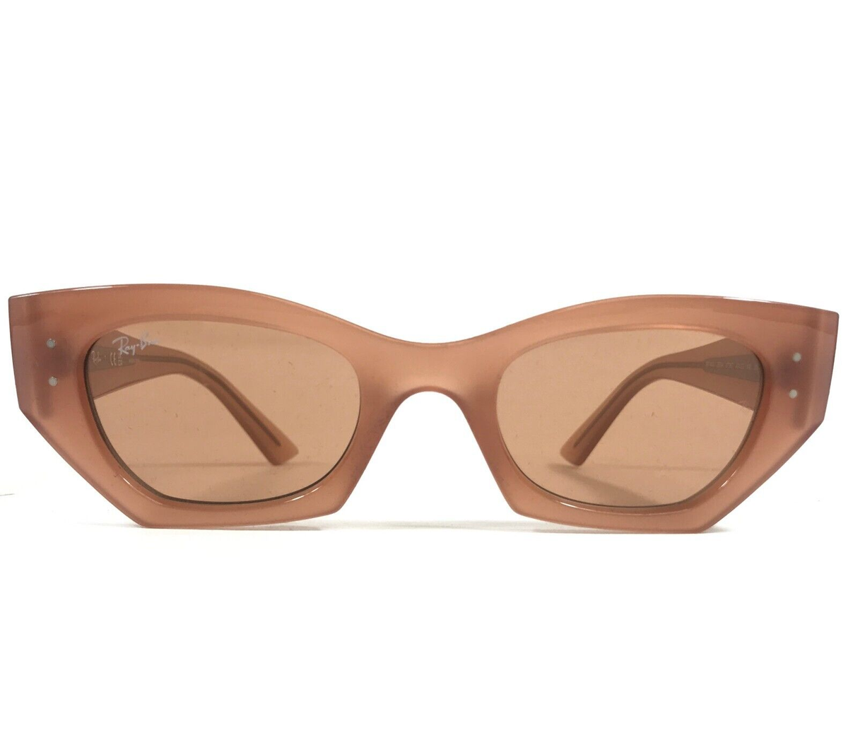 Ray-Ban ベージュ キャットアイ サングラス Ray-Ban RB4430 Zena Bio-Based S (49 - 22) with Grey lenses