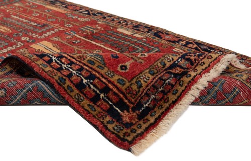 Tabriz 216x85 cm Handgeknüpfter Perserteppich Orient Carpet Rug Läufer Rot - Bild 5 von 14