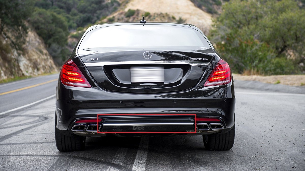 New Genuine MB S CLASS AMG W222 Rear Bumper Diffuser Upper Trim