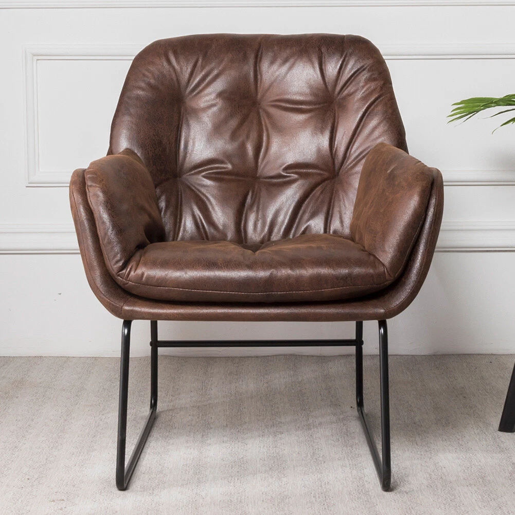 Industrial brown leather chair outlet
