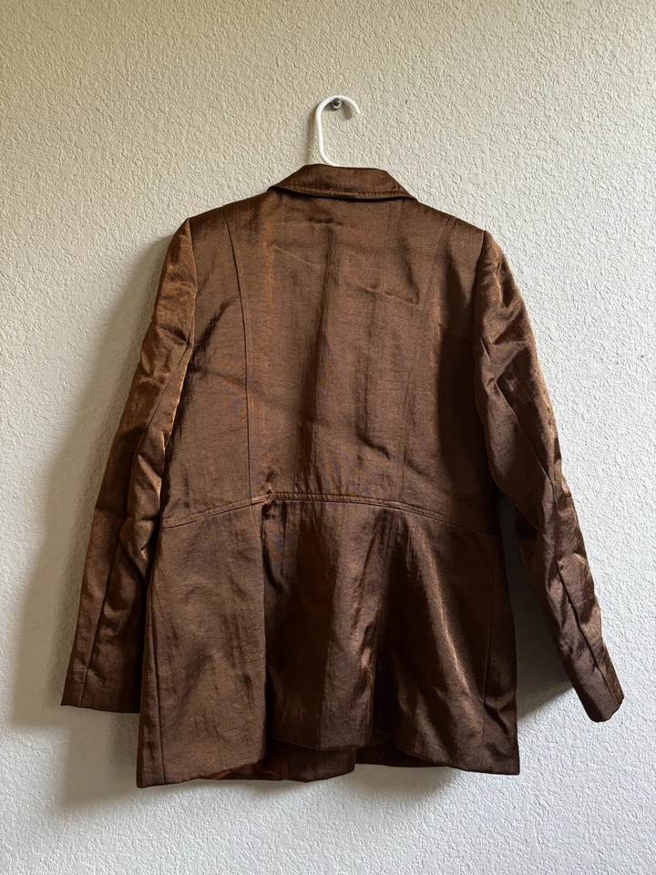 FINITY золотой коричневый женщин BLAZER с подкладкой размер 12 - Изображение 2 из 4