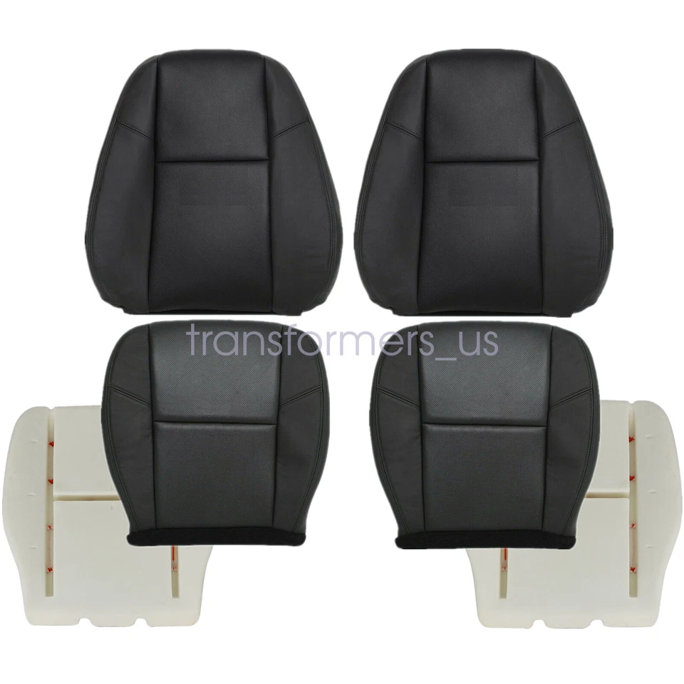 Cubierta de asiento delantero de aire acondicionado y cojín de espuma negro para Cadillac Escalade EXT ESV 2007-2014 Foto 2 de 4