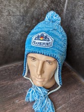 Frankfurt Pom Pom Beanie Winter Hat Blue