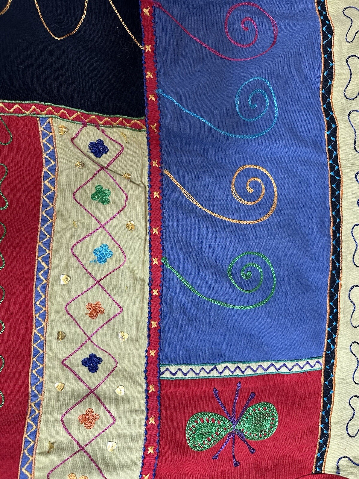 New Direction Patchwork Jacket Large Linen Blend … - image 16