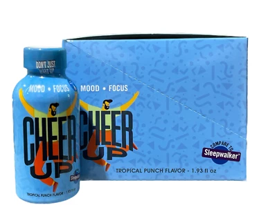Cheer Up Pre-Workout Shots Extra Energy (Tropical Punch)  2oz each. (Box of 12) - Image 1 of 3