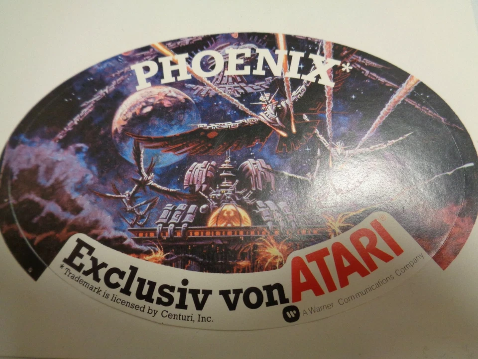 EXCLUSIV VON ATARI --> STICKERBOGEN / MR.-PAC-AN, CENTIPEDE, VANGUARD, PHOENIX - Bild 4 von 4