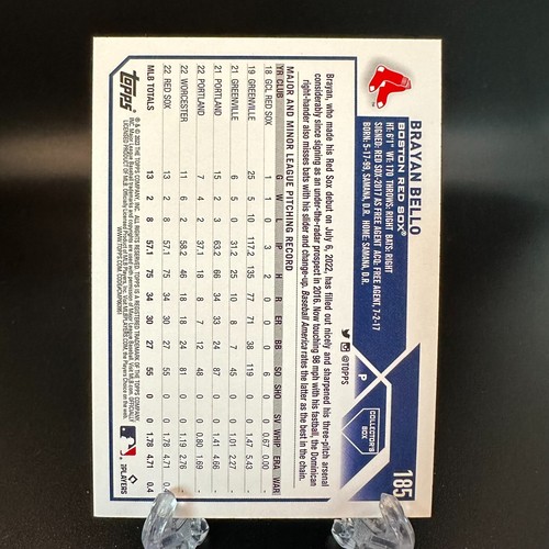 2023 Topps Brayan Bello Rookie Silver Pattern Foilboard #185 Boston Red Sox - Bild 2 von 2