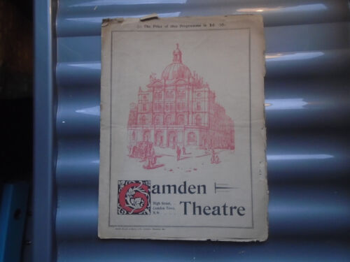 Programme de théâtre antique Camden 1901 The Only Way Martin Harvey Frank Vernon - Photo 1 sur 10