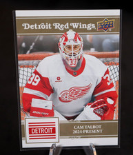 2025-26 UD Red Wings Centennial Gold SSP Parallel Cam Talbot Card #15.../100