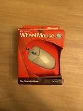 Genuine Microsoft Wheel Mouse PC PS/2 2002 Windows X08-70343 White