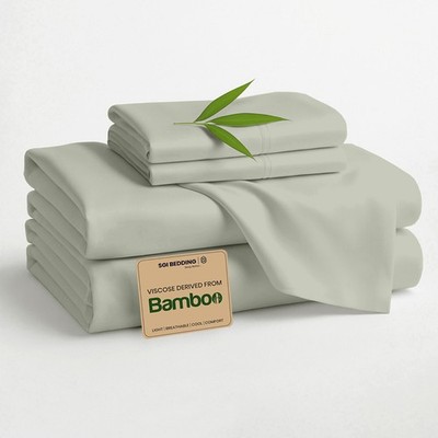 SGI Bedding 100% Organically Grown Bamboo Viscose Sheet set Ultra soft & Cooling