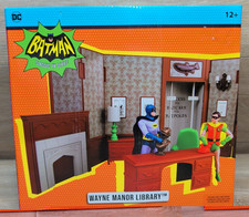 McFarlane Retro Batman '66 Wayne Manor Library Classic TV Series box