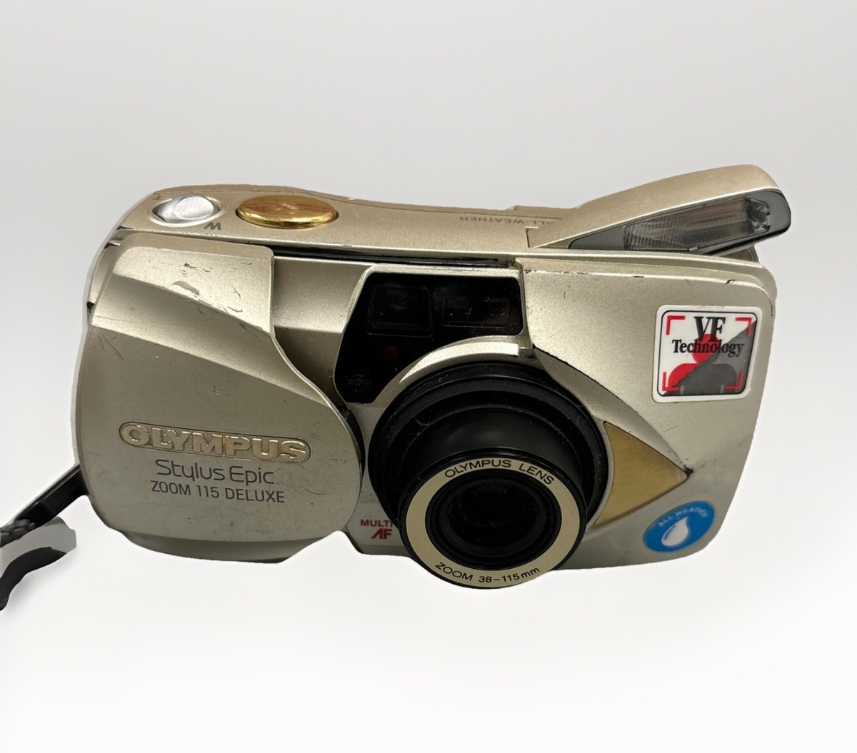 OLYMPUS Stylus Epic Zoom 115 Deluxe 35mm Camera For parts As-Is (B