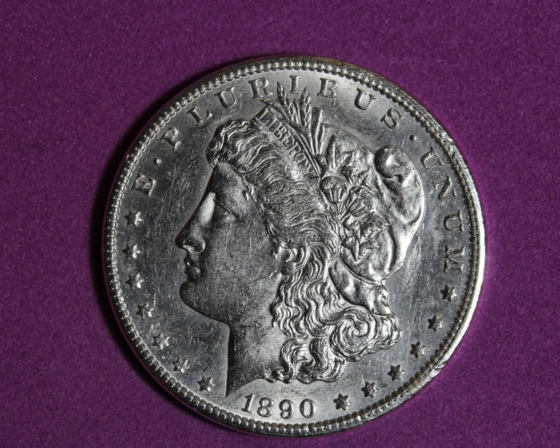 1890-CC Morgan silver dollar #P34178