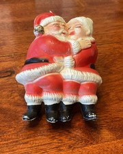 Mr. & Mrs. Santa Claus Plastic Sitting Holida...