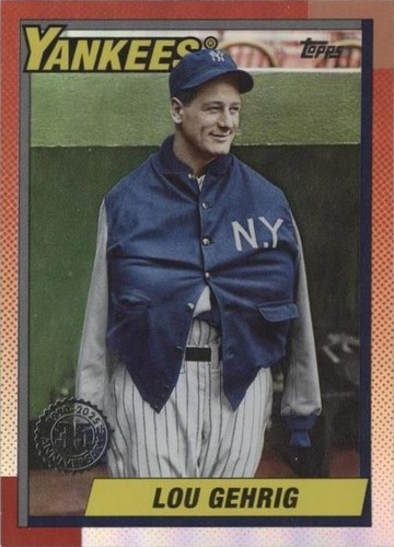 2025 Topps Update Series Lou Gehrig 35th Anniversary Holo Foil