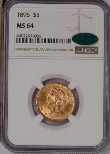 1895 Liberty Half Eagle — photo from the most recent tracked eBay sale