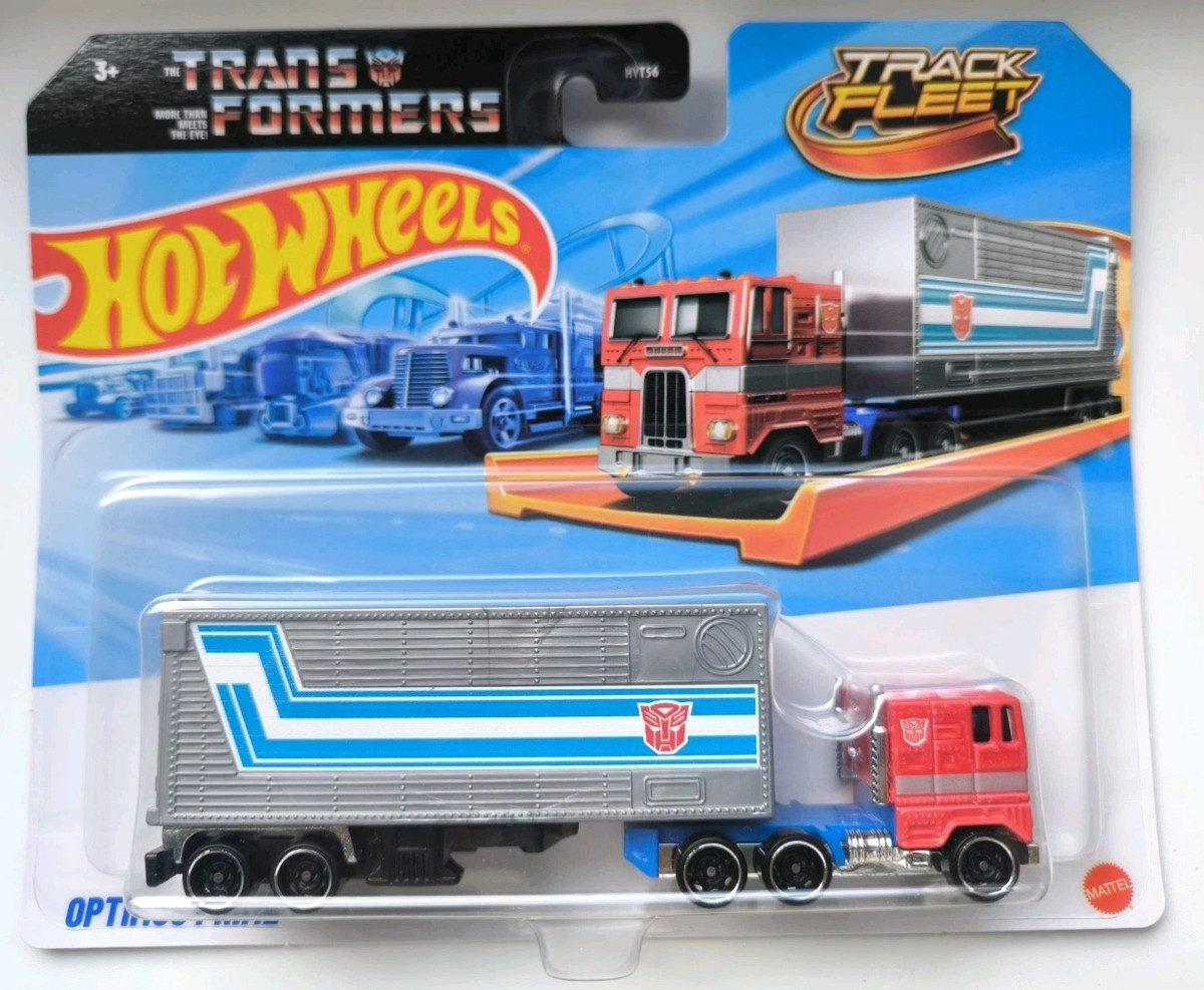 Hot Wheels TRACK FLEET TRANS FORMERS OPTIMUS PRIME RED GREY HYT56