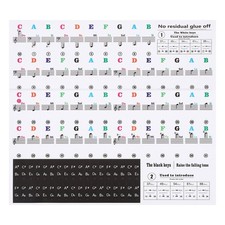 88/61/54/49Key Letter Piano Keyboard Sticker for Beginner Learning, Colorful
