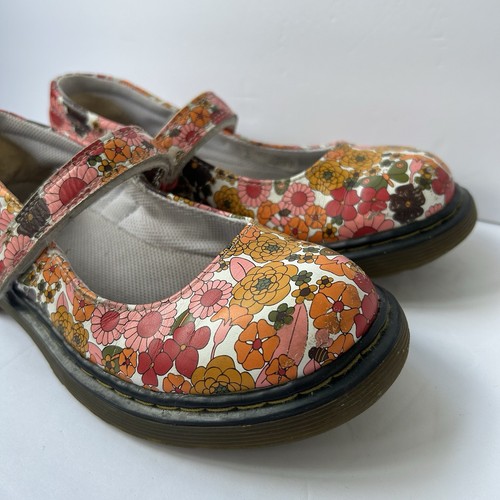 Zapatos Dr. Martens Mary Jane Floral Cuero Hebilla EE. UU. Talla 3 AW004 - Imagen 5 de 13