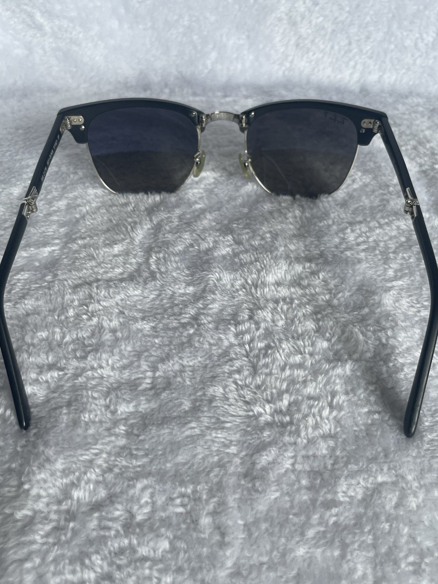 Ray-Ban Clubmaster Men's Sunglasses Black Frame Fold Tinted Glass Lenses 51-21 View 4