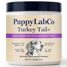 Turkey Tail Mushroom Probiotics for Dogs - Immune Gut Health 100 Servings