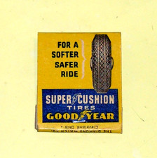 Vintage Nos Free Service Tire Corp. Goodyear Unstruck Matchbook Knoxville Tn