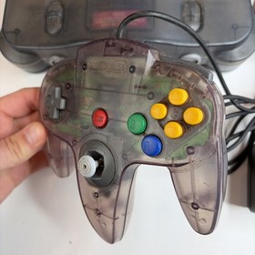 Nintendo 64 N64 Funtastic Smoke Gray Console W/ Matching OEM Controller US Model