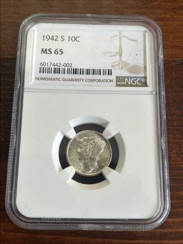 (#22) 1942-S Mercury Dime 10c NGC MS65 🔥💰🔥