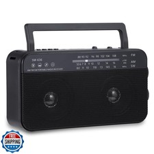 SEMIER Portable AM FM Shortwave Radio with Bluetooth Speaker Plug in Wall, 3X