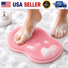 Shower Foot Back Scrubber Massage Pad Bath Soft Brush Mat Cleaning Bath Unisex
