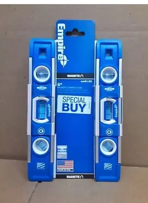 EMPIRE LEVEL Empire 9" Torpedo Level 2 Pk. em81.9G