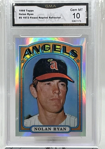 1998 Topps Finest Nolan Ryan Refractor Reprint 1972 #595 
