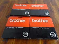 Brother Typewriter Correctable Film Ribbon 4 Black Cartridges Lot 7020 Black NOS