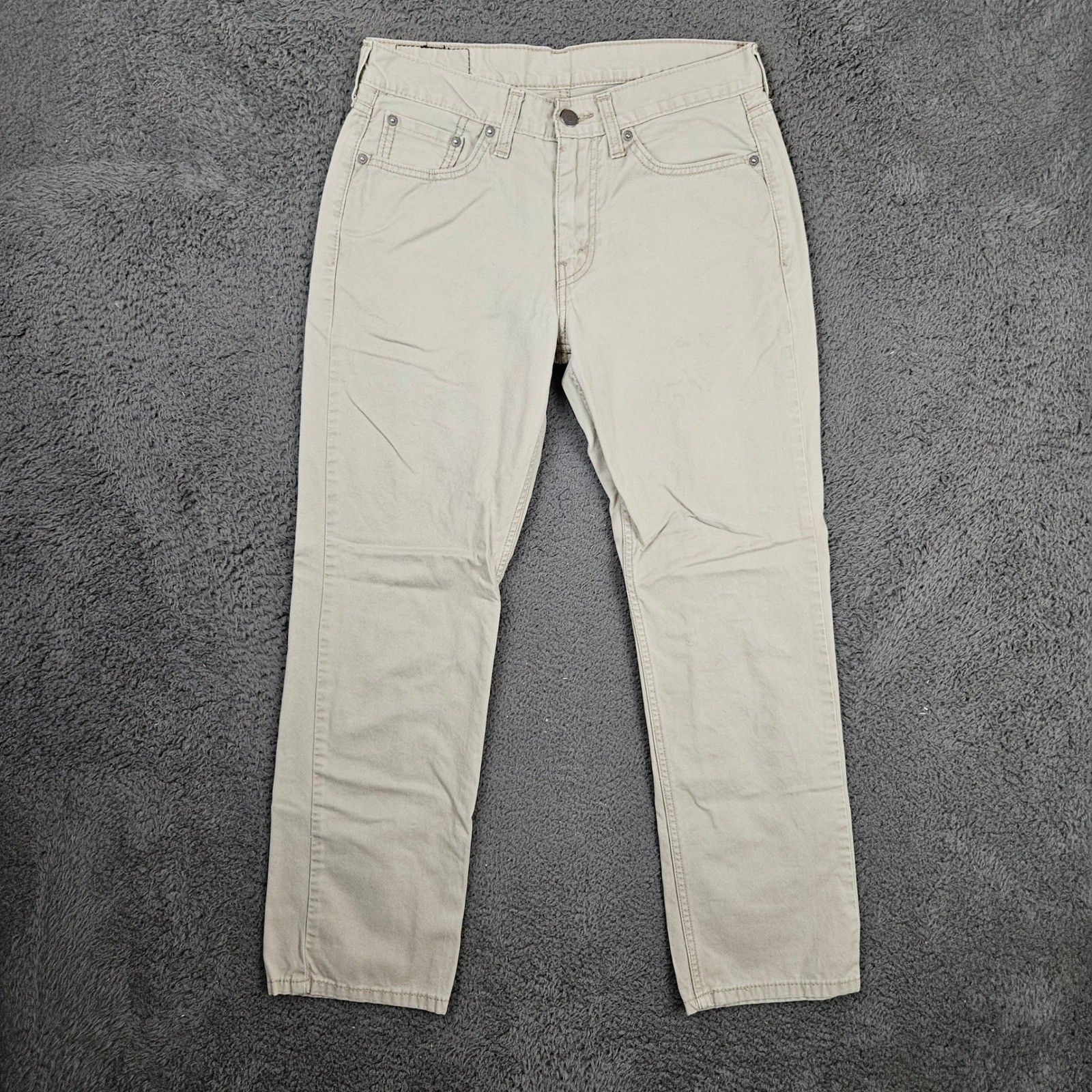 Levi's 514 Straight Fit Khaki Beige Pants Mens 30x30