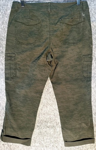 Eddie Bauer kurzgrün Camouflage leicht kurvig Roll-Up Hose Damengröße 10 - Bild 5 von 6