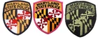 MARYLAND STATE POLICE EMBROIDERED SHOULDER PATCH COLLECTION REG, TAC, PINK SET 3