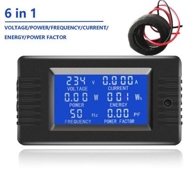 100A AC LCD_Panel Digital Power Wattmeter Monitor Spannung Voltmeter Amperemeter