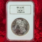 1881-S Morgan Silver Dollar NGC MS65 Old Holder