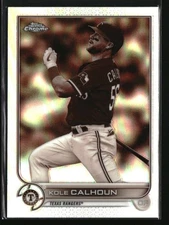 2022 Topps Chrome Sepia Refractor Kole Calhoun #17 Texas Rangers
