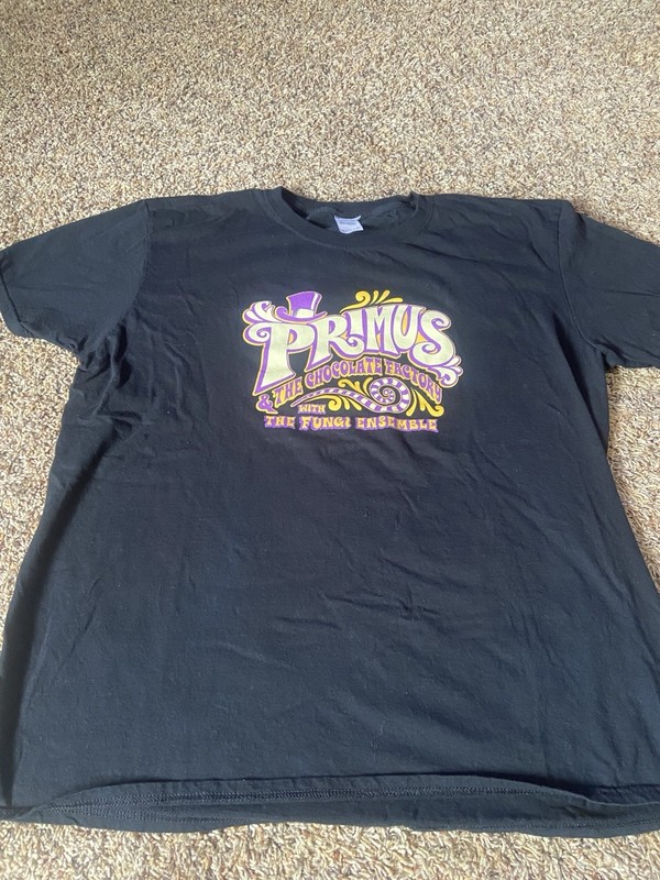 Primus The Chocolate Factory Tour T-Shirt Men’s XLarge Black Band tee